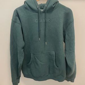 Limited Edition Glossier Green Hoodie Size Small